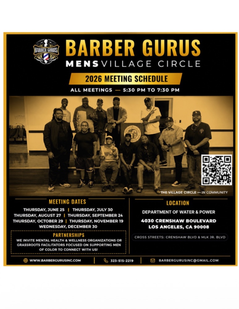 BARBER GURUS MENS VILLAGE CIRCLE flyer
