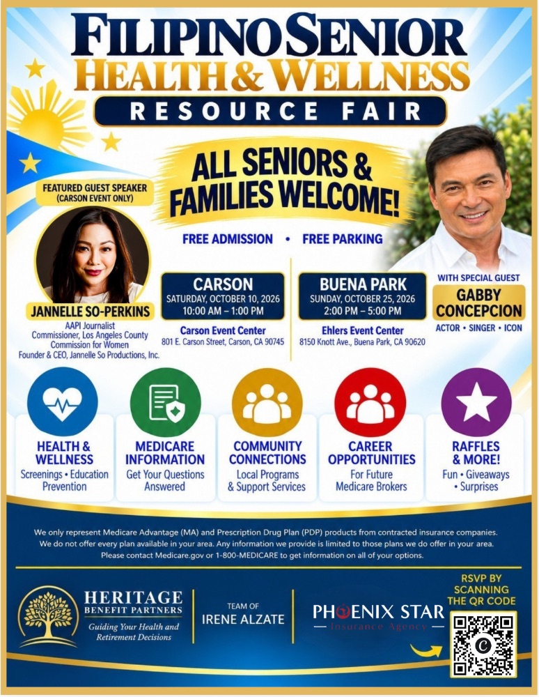 Filipino Senior Health & Wellness Resource Fair flyer